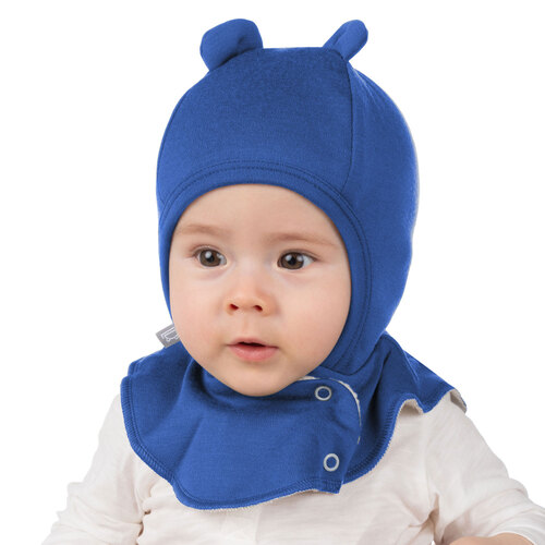 Schwarze Merino-Woll-Babymaske 