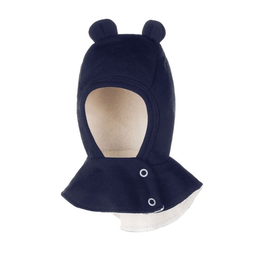 Schwarze Merino-Woll-Babymaske 