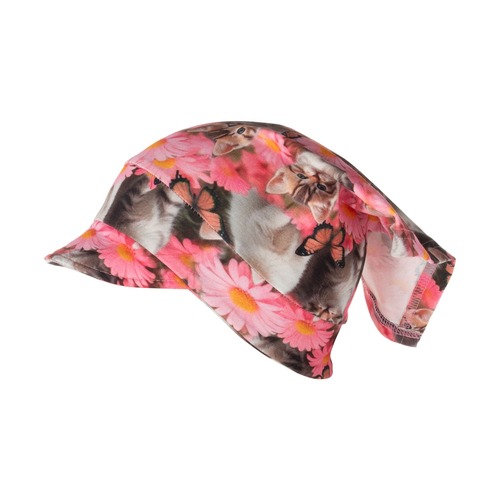 Weiße Bandana mit Schirm 