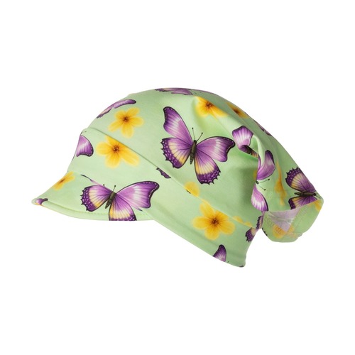 Cappellino con visiera per neonata 