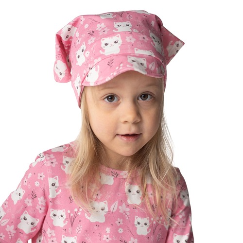 Cappellino con visiera per neonata 
