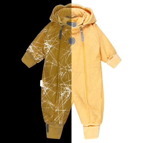 Tuta neonato in lana merino riflettente 