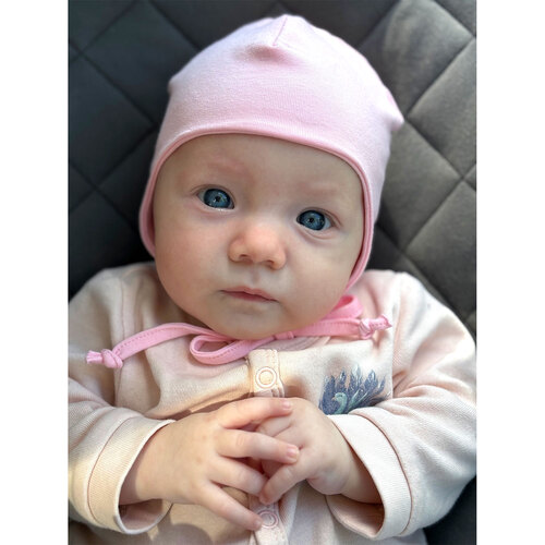 Cappellino bianco in cotone per neonato 