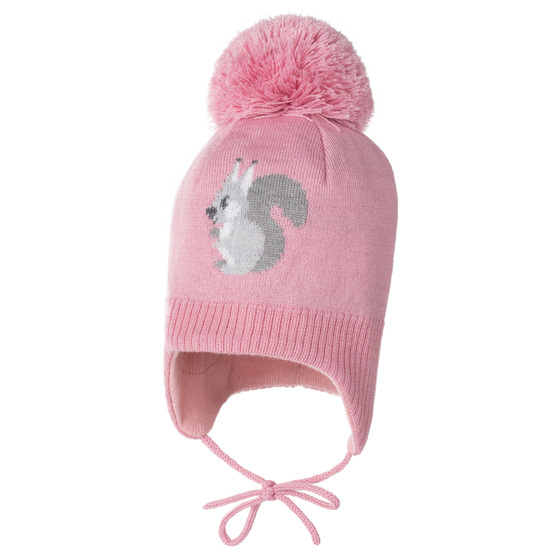 Berretto invernale in misto lana merino con pompon  (hover)