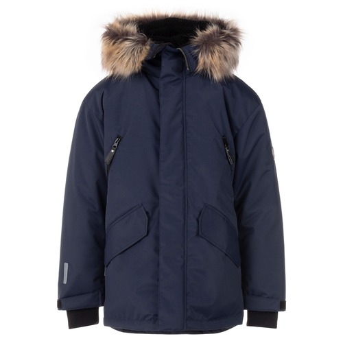 Dunkelgrauer Winterparka 