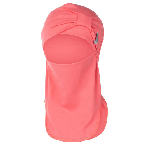Pasamontañas de algodón azul oscuro con lazada 