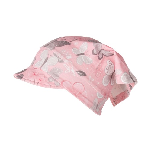 Cappellino con visiera per neonata 