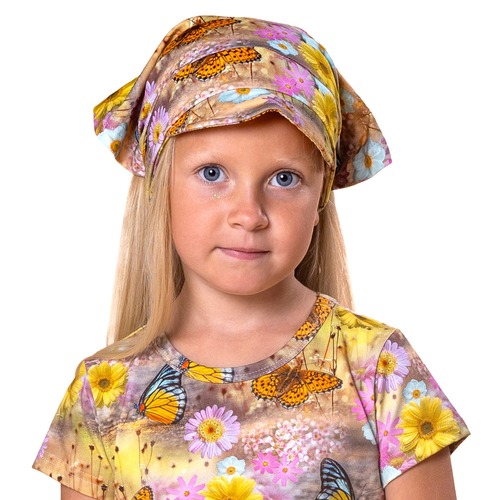 Weiße Bandana mit Schirm 