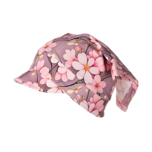 Cappellino con visiera per neonata 