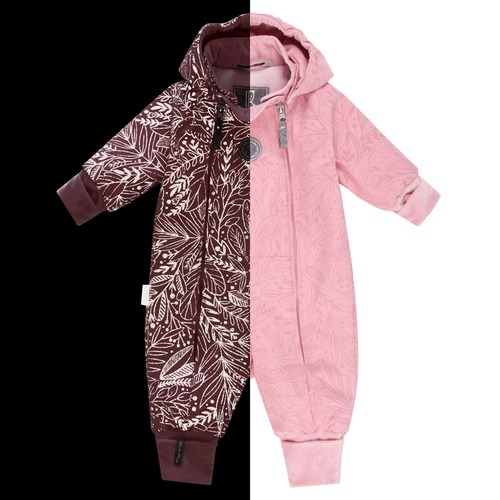 Tuta neonato in lana merino riflettente 