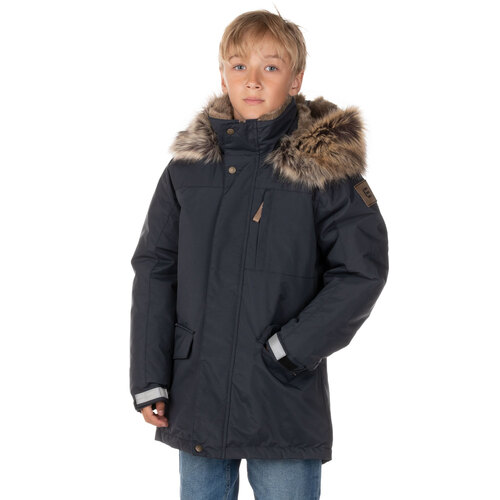 Winterparka mit reichem Pelzbesatz 