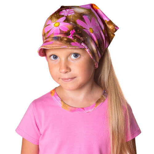 Weiße Bandana mit Schirm 