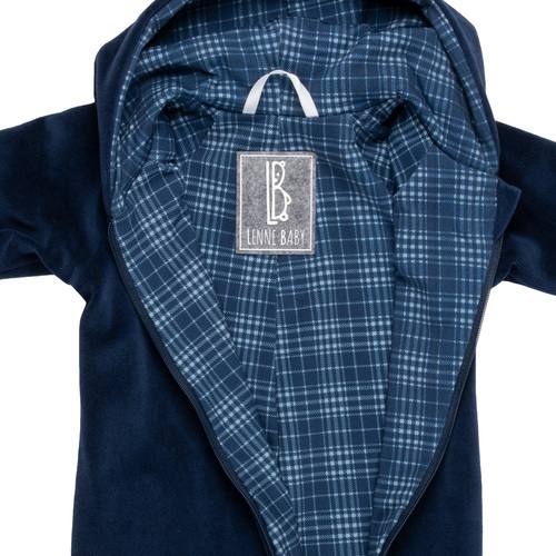 Combinaison velours bébé doublée jersey 