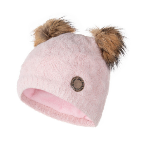 Gorro de invierno con pelo natural 