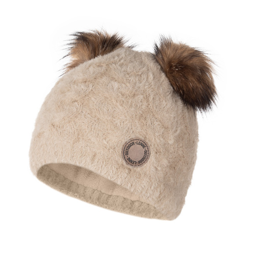 Gorro de invierno con pelo natural 