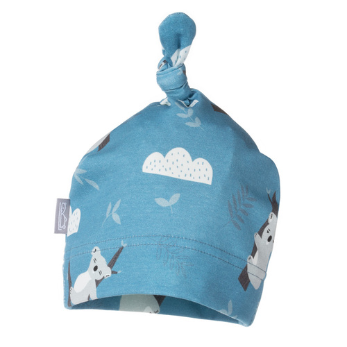Gorro de bebé con nudo 