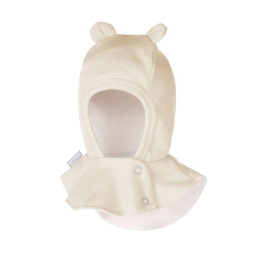 Schwarze Merino-Woll-Babymaske 