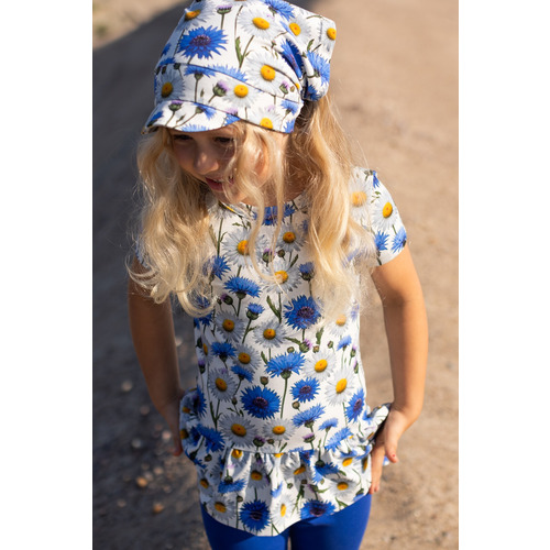 Weiße Bandana mit Schirm 