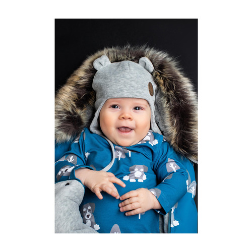 Baby-Mützchen aus Baumwollvelours 