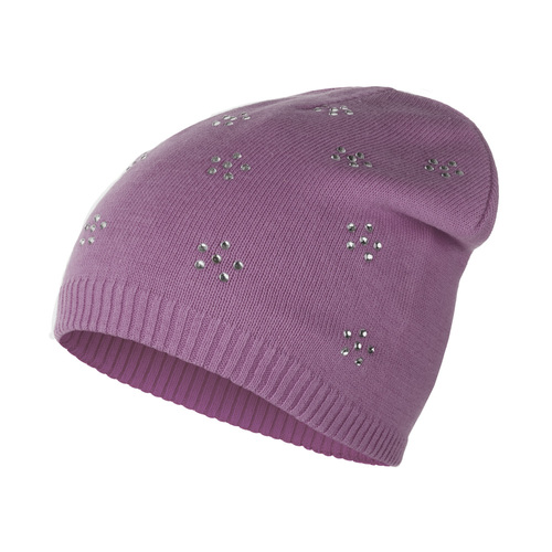 Beanie with a sparkling flower details 