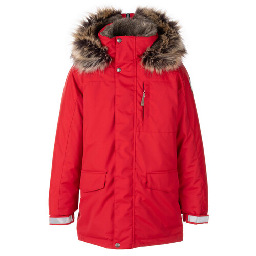 Winterparka mit reichem Pelzbesatz 