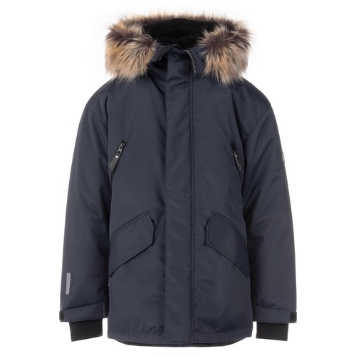 Dunkelgrauer Winterparka 