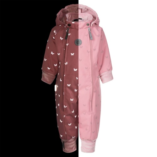 Tuta neonato in lana merino riflettente 