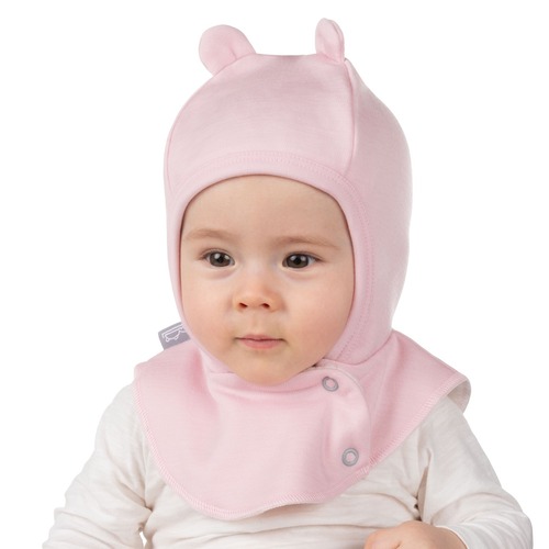 Schwarze Merino-Woll-Babymaske 
