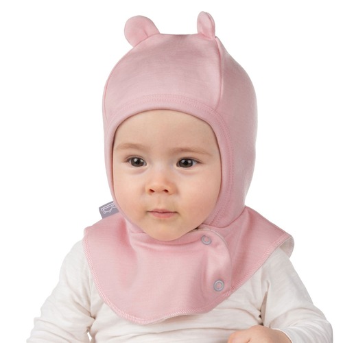 Schwarze Merino-Woll-Babymaske 