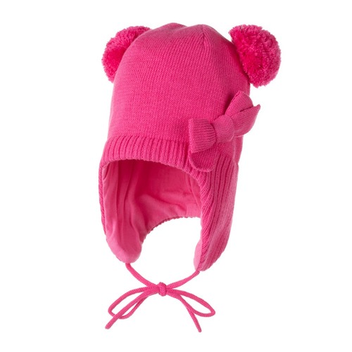 Cappellino primaverile in cotone con fiocco 