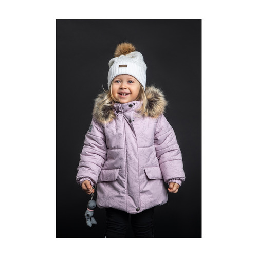 Warmer Hut mit echtem Pelzpompon 