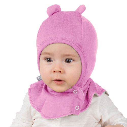 Schwarze Merino-Woll-Babymaske 