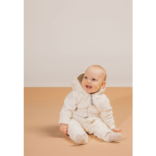 Combinaison velours bébé doublée jersey 