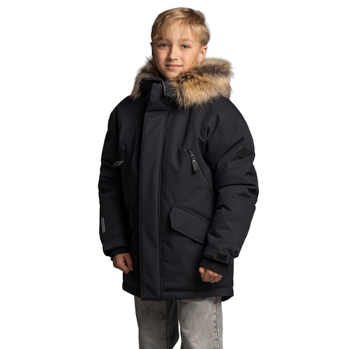 Dunkelgrauer Winterparka 