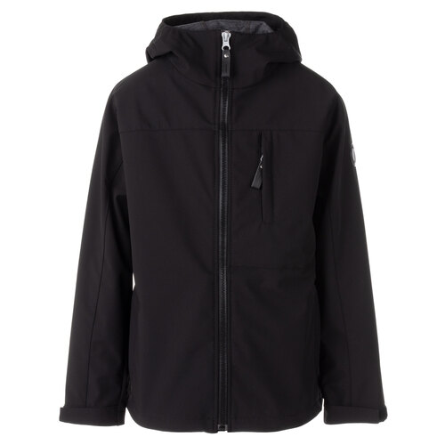 Giacca Softshell Nera Foderata in Merino 