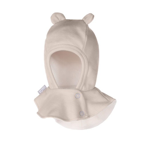 Schwarze Merino-Woll-Babymaske 