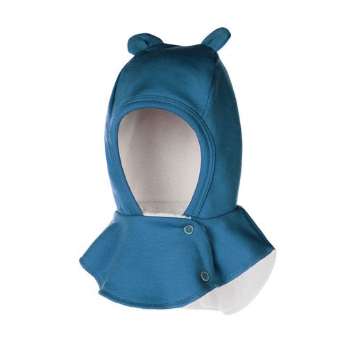 Schwarze Merino-Woll-Babymaske 