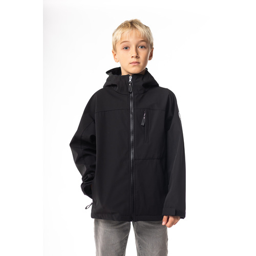 Giacca Softshell Nera Foderata in Merino 