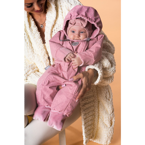 Tuta neonato in lana merino riflettente 