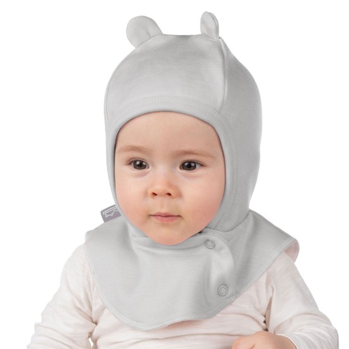 Schwarze Merino-Woll-Babymaske 