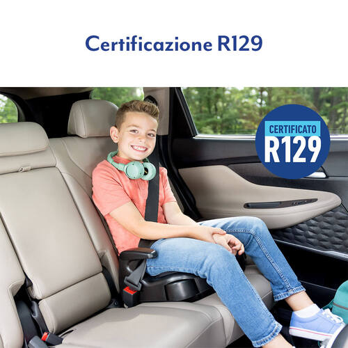 Seggiolino rialzo senza schienale Graco Booster Basic R129 — leggero e sicuro 