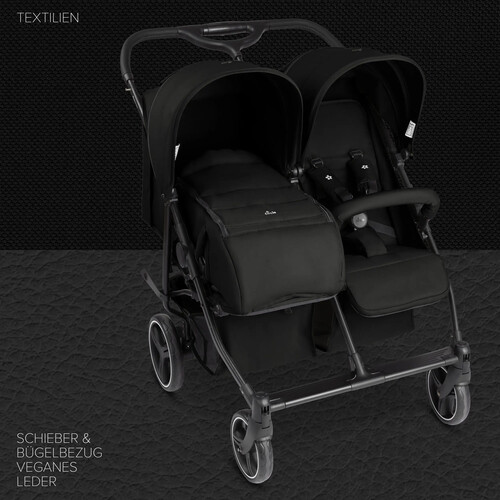Cochecito Doble ABC Design D Two Negro 