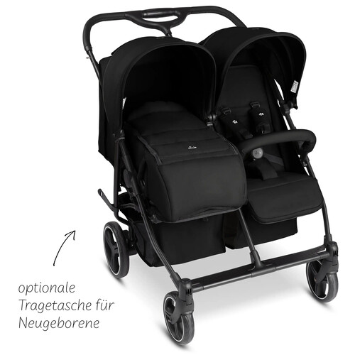 Cochecito Doble ABC Design D Two Negro 