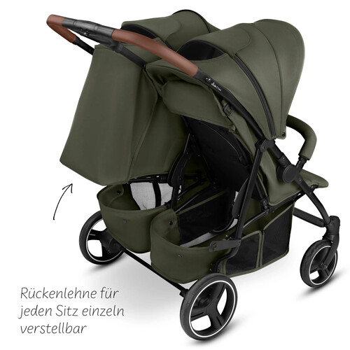 Cochecito Doble ABC Design D Two Negro 