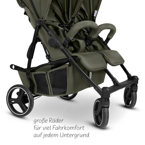 Cochecito Doble ABC Design D Two Negro 