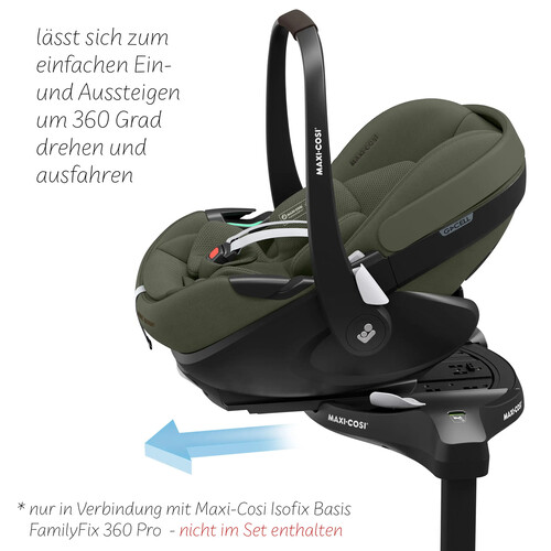 Passeggino 3 in 1 Salsa 5 Air con seggiolino auto Maxi-Cosi Pebble 360 Pro 2 — colore Avocado 