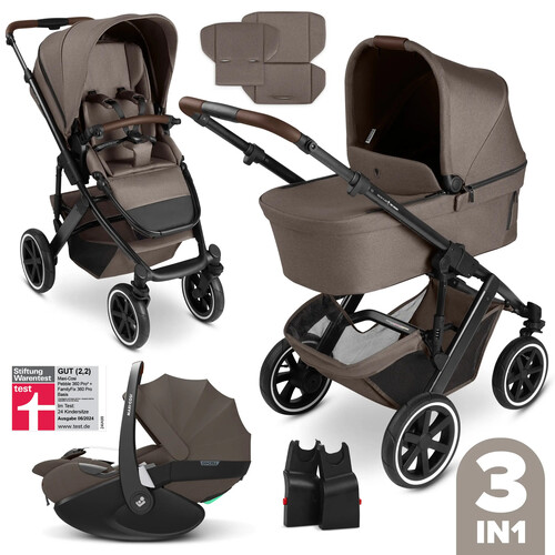 Passeggino 3 in 1 Salsa 5 Air con seggiolino auto Maxi-Cosi Pebble 360 Pro 2 — colore Avocado 