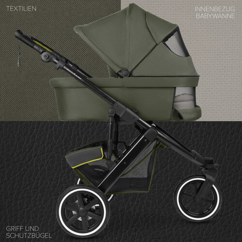 Passeggino 3 in 1 ABC Design Salsa 5 Run — colore Avocado 