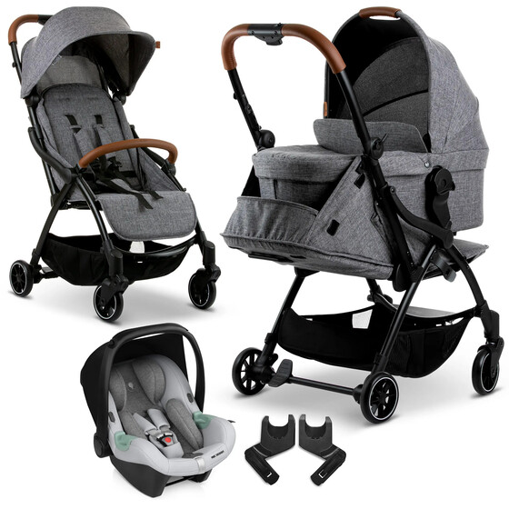 Passeggino 3in1 Stroller set Flash - Woven Graphite 