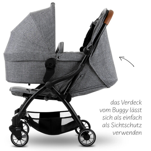 Passeggino 3in1 Stroller set Flash - Woven Graphite 